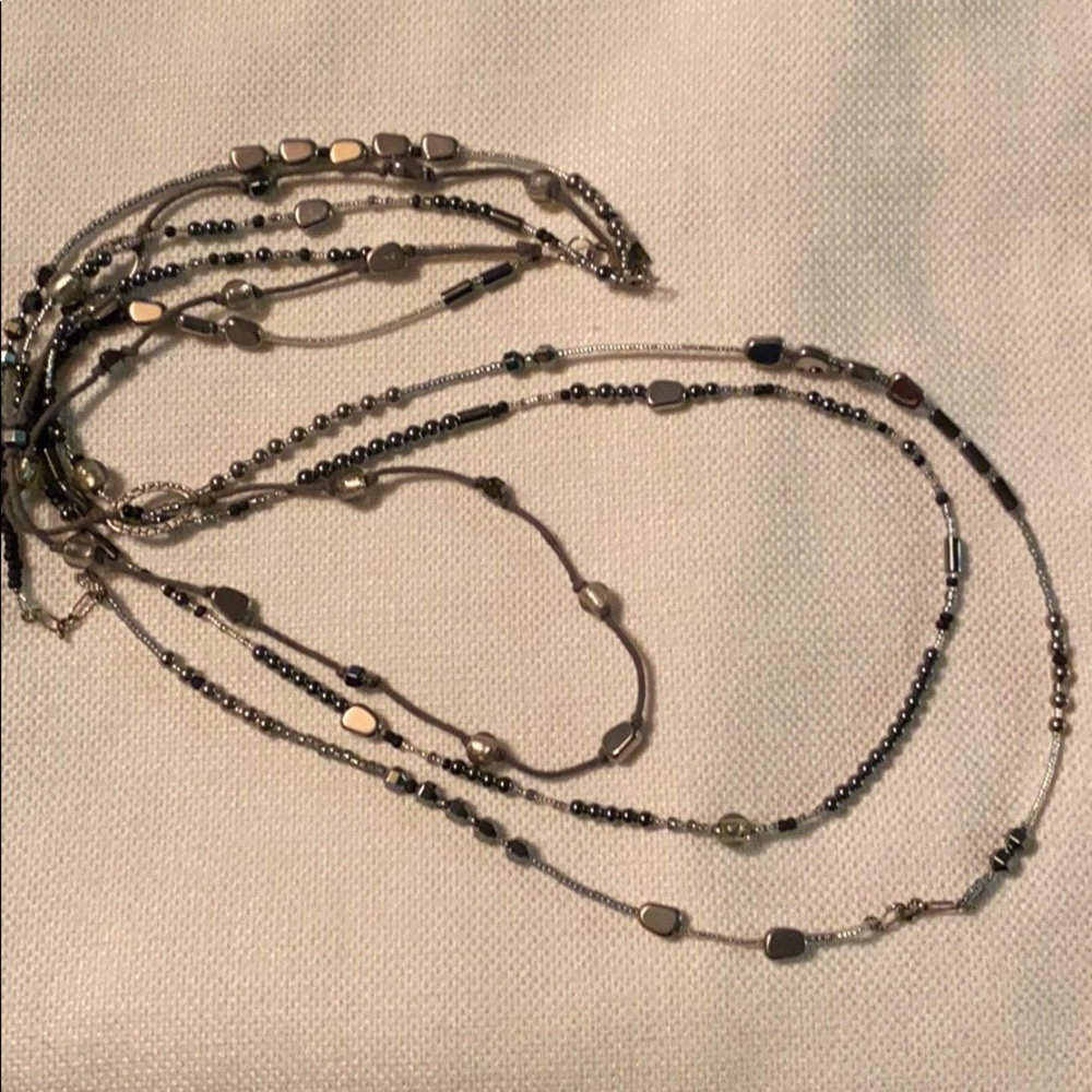 Silpada 3 strand Hematite Necklace